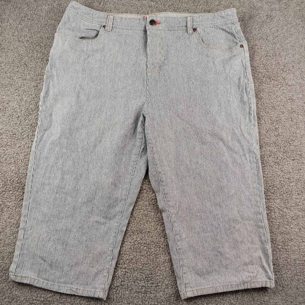Smith's Hickory Stripe Shorts Size 18‎ Cropped Jorts Women's Conductor Trains